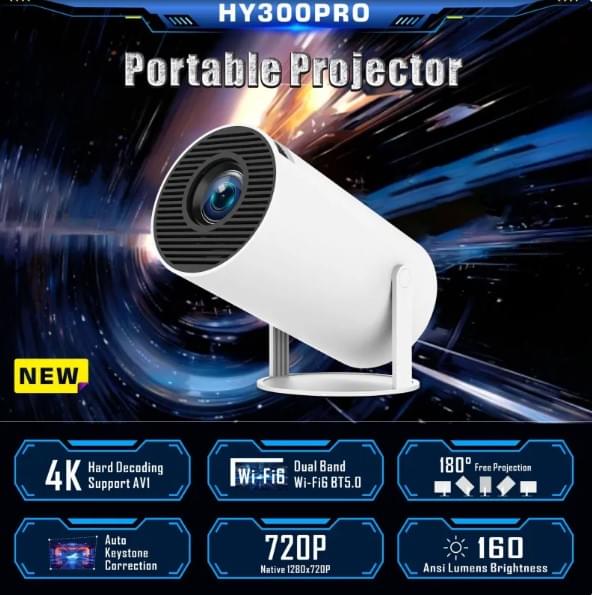 HY300 Pro Projector Home Theater.