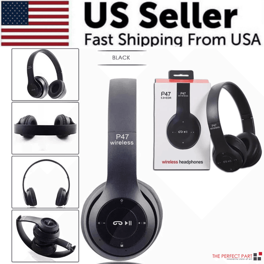 Wireless Bluetooth 5.0 Headphones Headset Over-Ear FM Radio MIC Foldable TF Card.
